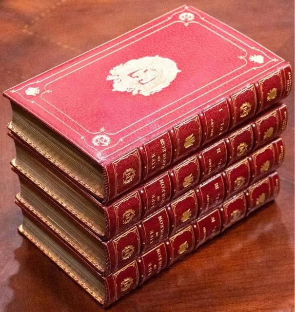 Ireland / c1830 Life of Napoleon Bound by Bayntun Extra Illustrated Color Plates - 12