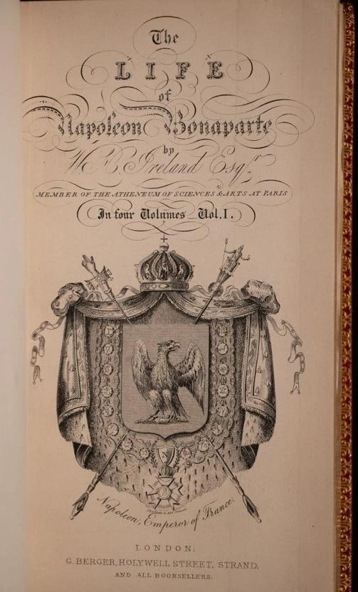 Ireland / c1830 Life of Napoleon Bound by Bayntun Extra Illustrated Color Plates - 16