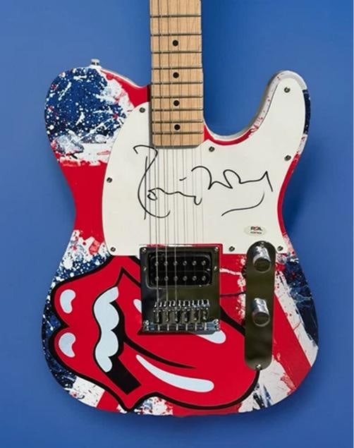 Ronnie Wood Signed Limited Edition Epiphone Guitar (PSA): Industry: Music,Signed: Yes,Autograph Authentication: Professional Sports (PSA/DNA),Object Type: Guitar & Guitar Pick,Original/Reproduction: Original,Country of Origin: United States