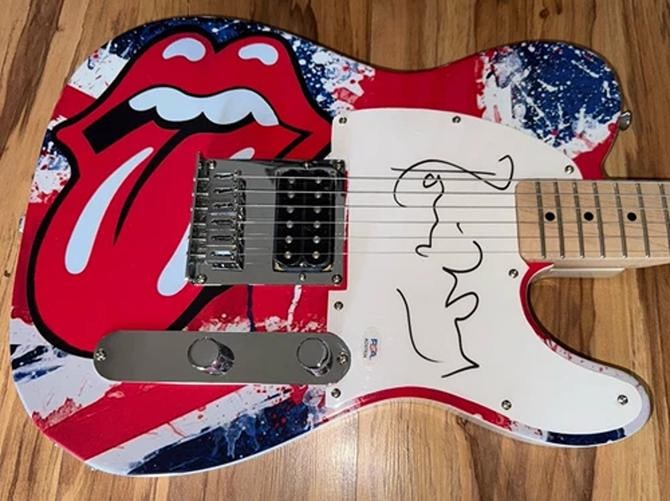 Ronnie Wood Signed Limited Edition Epiphone Guitar (PSA) - 7