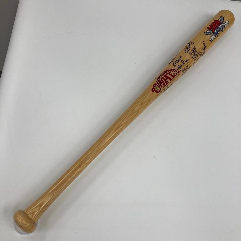 2000 NY Yankees WS Champs Team Signed Bat Derek Jeter Mariano Rivera JSA COA - 4