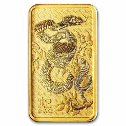 2025 1 oz Gold Bar - Perth Mint Lunar Snake (In Assay) - 3