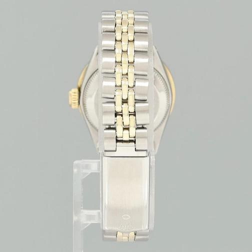 Ladies Rolex Date 26m 6519 Two Tone Yellow Gold MOP Diamond Jubilee Steel Watch - 5