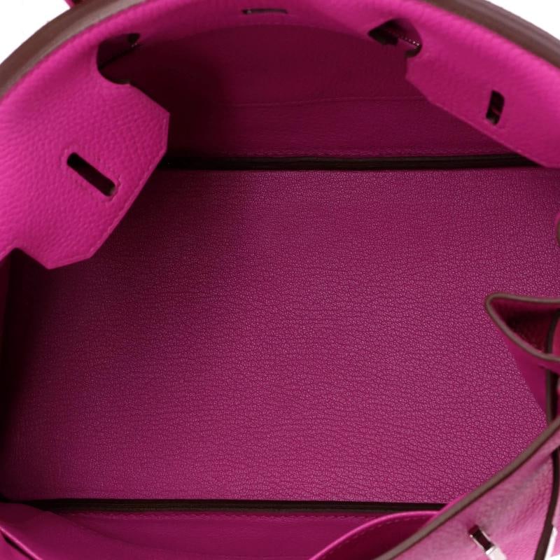 Hermes Birkin Handbag Pink Clemence with Palladium Hardware 30 - 6