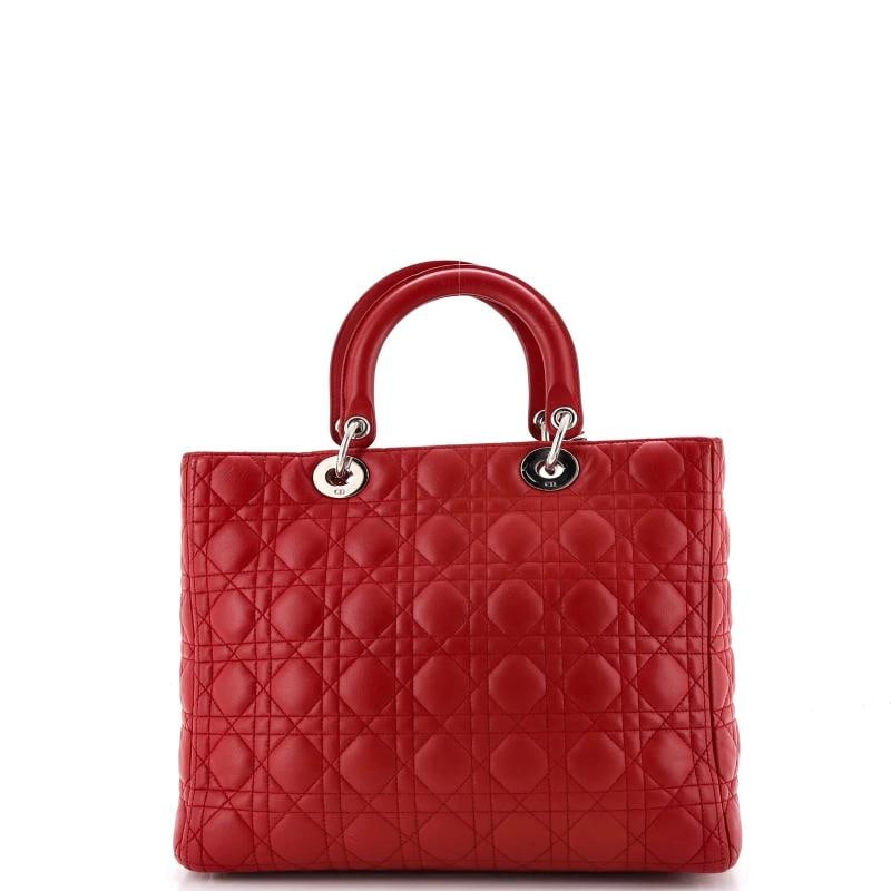 Christian Dior Lady Dior Bag Cannage Quilt Lambskin Large - 3