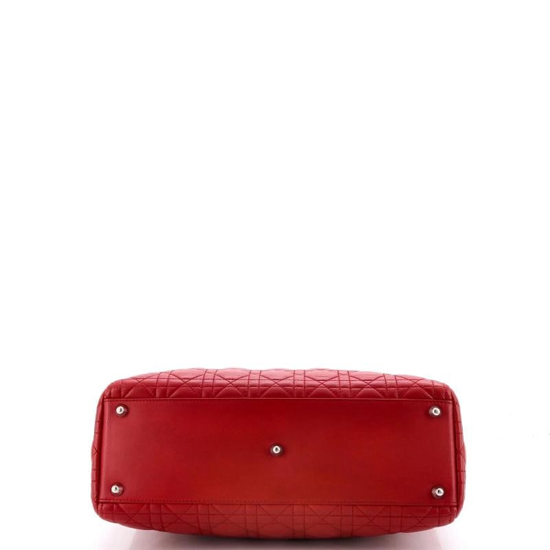 Christian Dior Lady Dior Bag Cannage Quilt Lambskin Large - 4