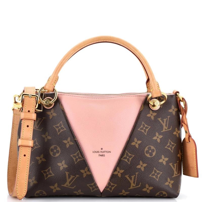 Louis Vuitton V Tote Monogram Canvas and Leather BB: Accessories: Luggage Tag, With Strap Measurements: Handle Drop 4", Height 7", Width 10", Depth 4", Strap Drop 20-22". Condition: Pre-owned - Excellent,Brand: Louis Vuitton,Exterior Material: Leather, 