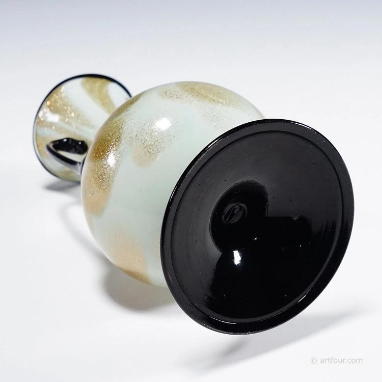 A Soffiato Glass Vase with Aventurine by Fratelli Toso (attr.), Murano ca. 1930s - 8