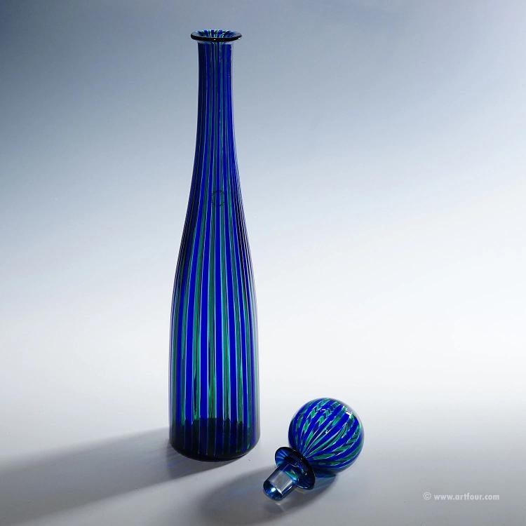 Venini A Canne Bottle 'Elixir' by Gio Ponti Venice Murano - 3