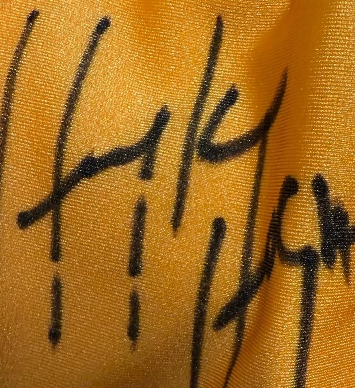 Hulk Hogan Signed WWE Yellow Trunks BAS Beckett Witnessed - 5