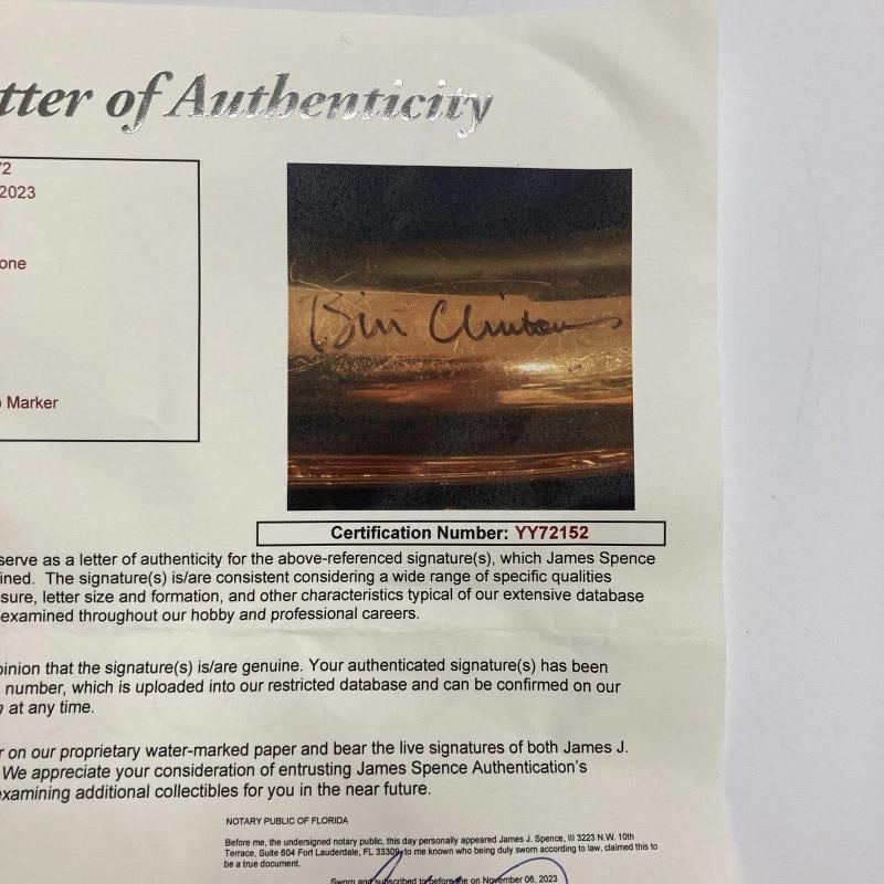 President Bill Clinton Signed Autographed Saxophone With JSA COA - 12
