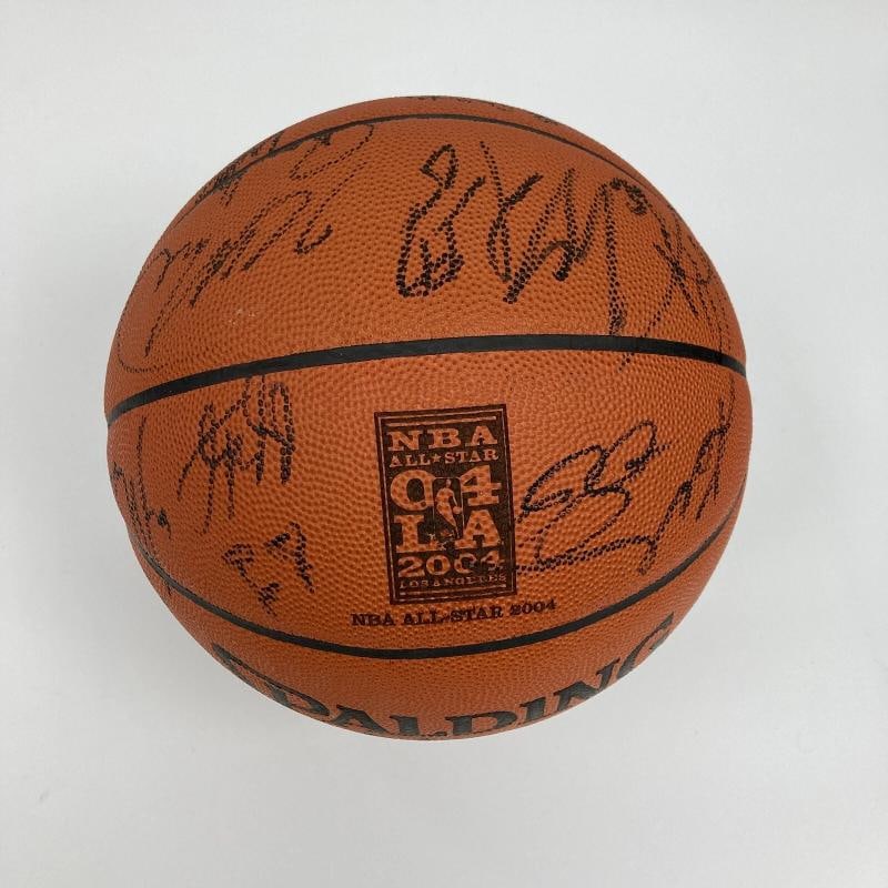 Kobe Bryant Shaq Tim Duncan 2004 All Star Game Team Signed Basketball JSA COA - 3