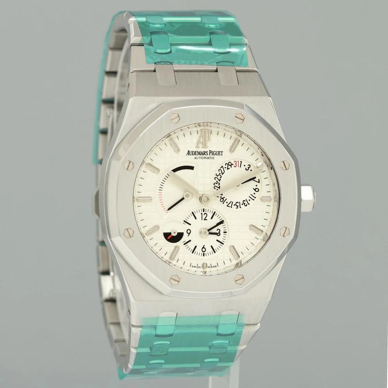 MINT Audemars Piguet Royal Oak Dual Time Steel 26120ST White Dial 39mm Watch Box - 3