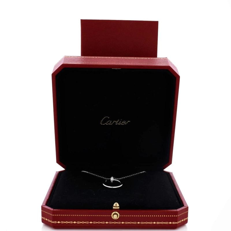 Cartier Juste un Clou Pendant Necklace 18K White Gold with Diamonds - 2