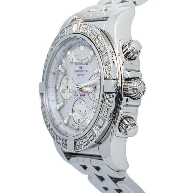 Breitling Chronometre AB0110 SS Factory Diamond MOP Dial Auto Men's Watch 44mm - 3