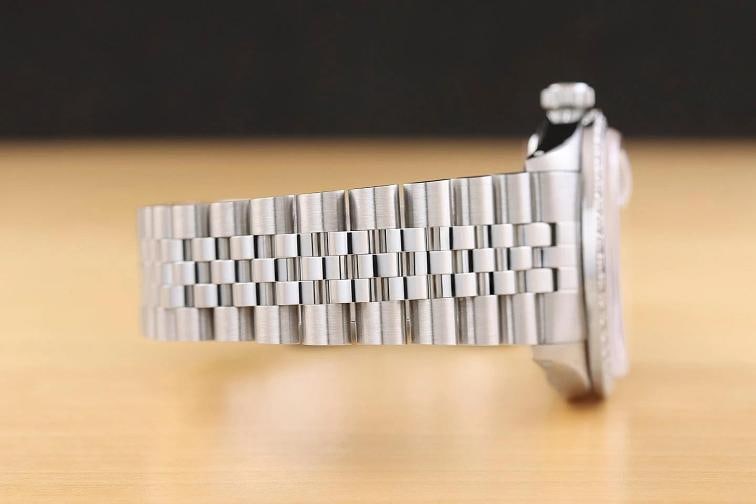 ROLEX DATEJUST 1601 18K WHITE GOLD STEEL WHITE DIAMOND DIAL JUBILEE BAND WATCH - 7