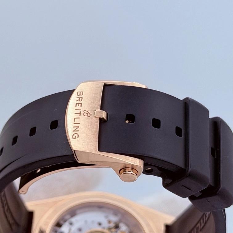 Breitling Chronomat B01 RB0134 42mm Anthracite Dial 18k Rose Gold Rubber Strap - 12