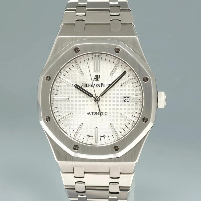 Serviced in 2026 Audemars Piguet Royal Oak 41mm Steel 15400ST White Watch Box - 2