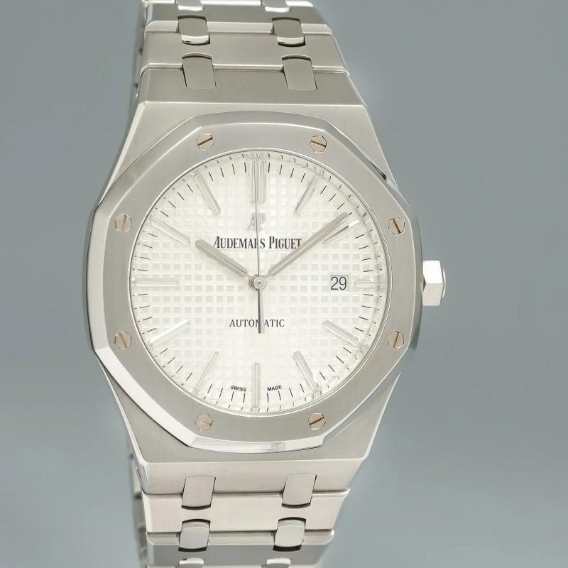 Serviced in 2026 Audemars Piguet Royal Oak 41mm Steel 15400ST White Watch Box - 3