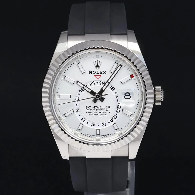 2023 Mint Rolex White Sky-Dweller White Gold Oysterflex 336239 Watch Box - 2