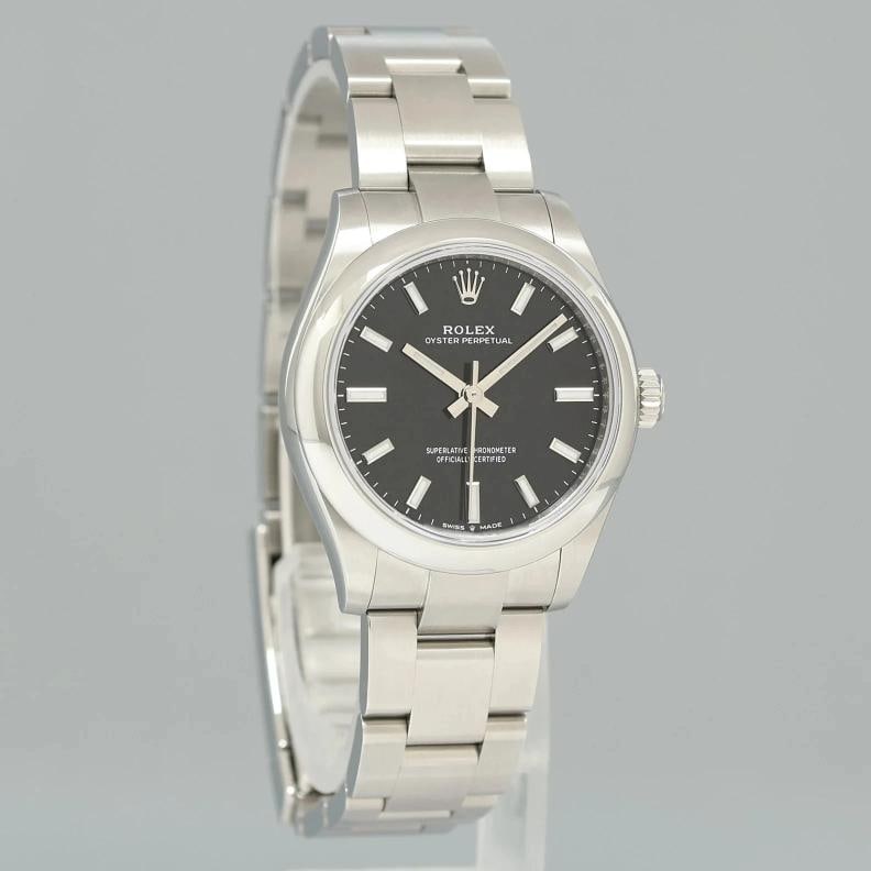 2025 NEW PAPERS Rolex Oyster 277200 Perpetual 31mm Black Watch Box - 3