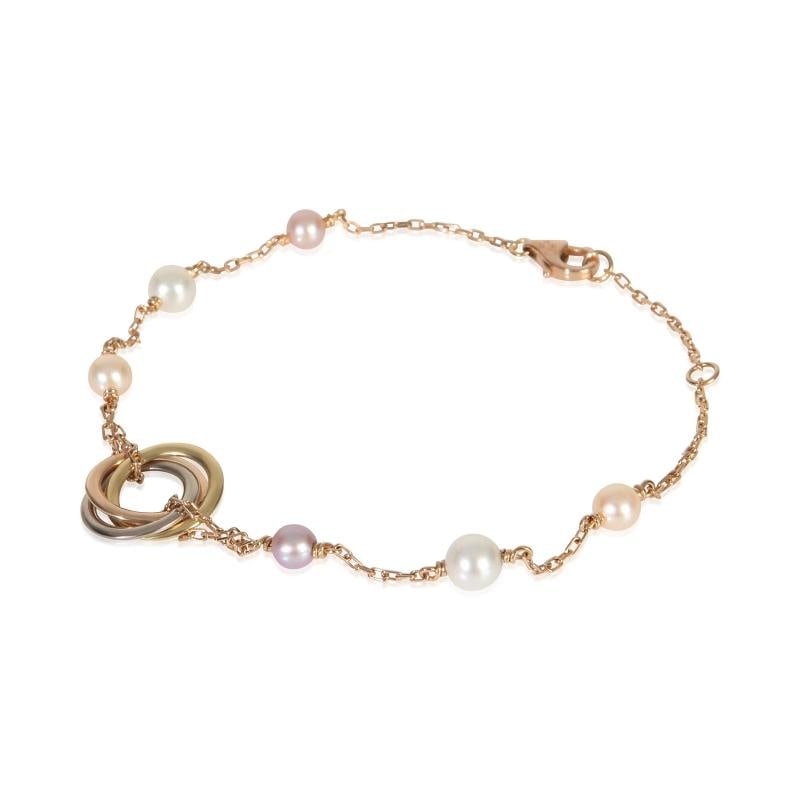 Cartier 3-Tone Gold Pearl Trinity Bracelet - 2