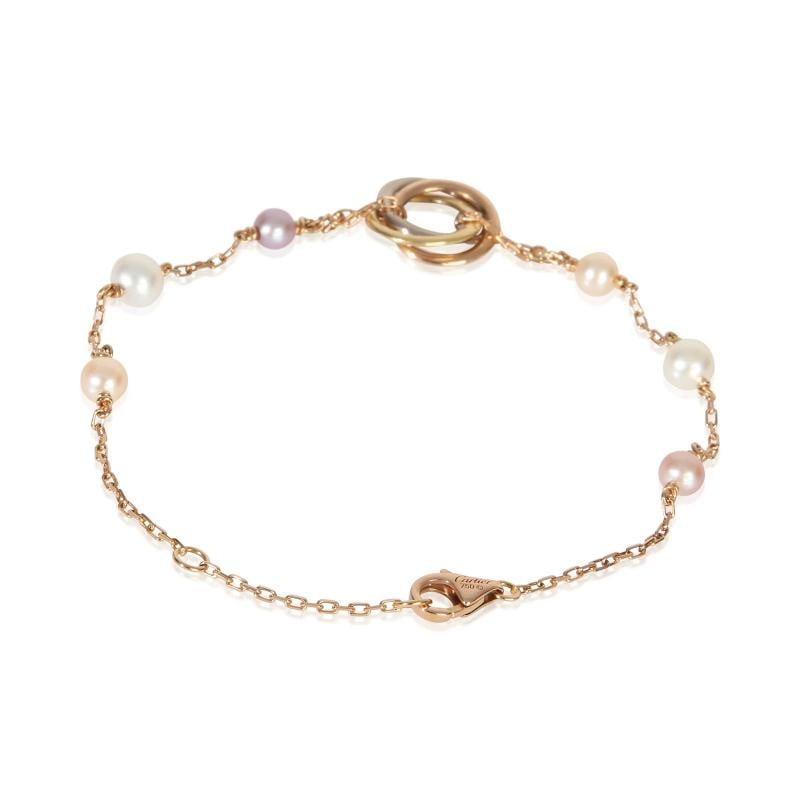 Cartier 3-Tone Gold Pearl Trinity Bracelet - 3