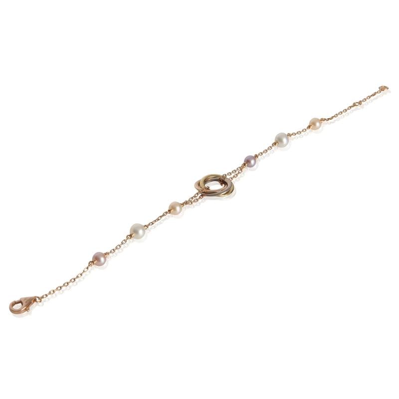 Cartier 3-Tone Gold Pearl Trinity Bracelet - 4