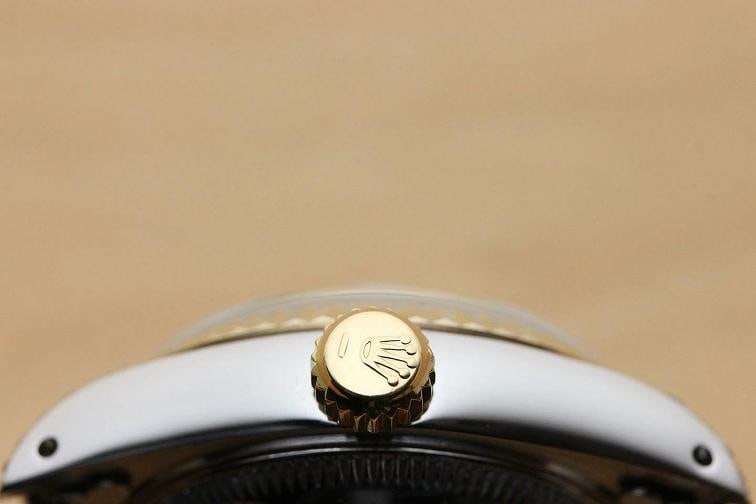 ROLEX LADIES DATEJUST SILVER DIAL 18K GOLD STEEL DIAMOND LUGS QUICKSET WATCH - 9
