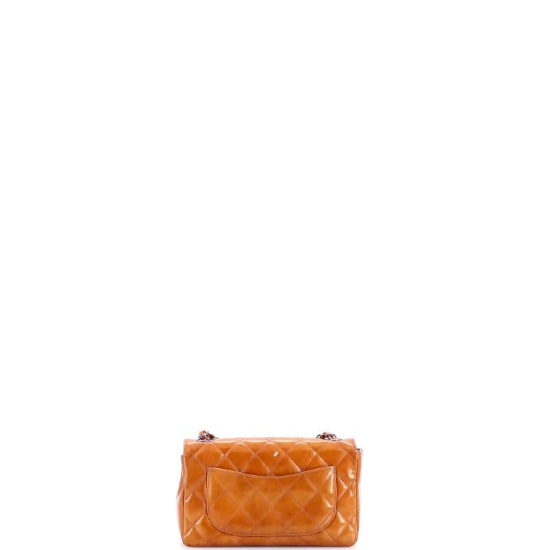 Chanel Vintage Classic Single Flap Bag Quilted Patent Small - 3