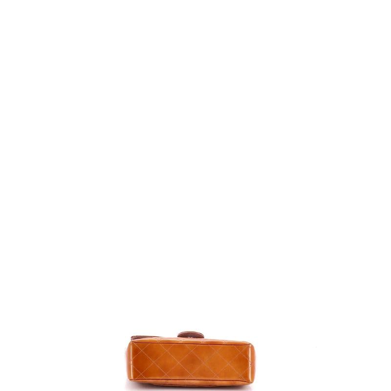 Chanel Vintage Classic Single Flap Bag Quilted Patent Small - 4