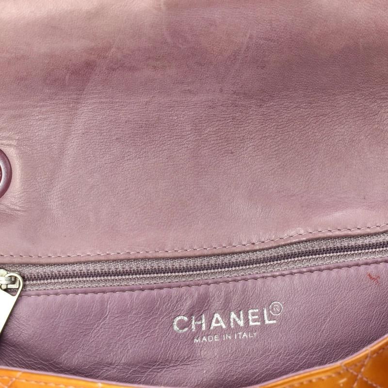Chanel Vintage Classic Single Flap Bag Quilted Patent Small - 6
