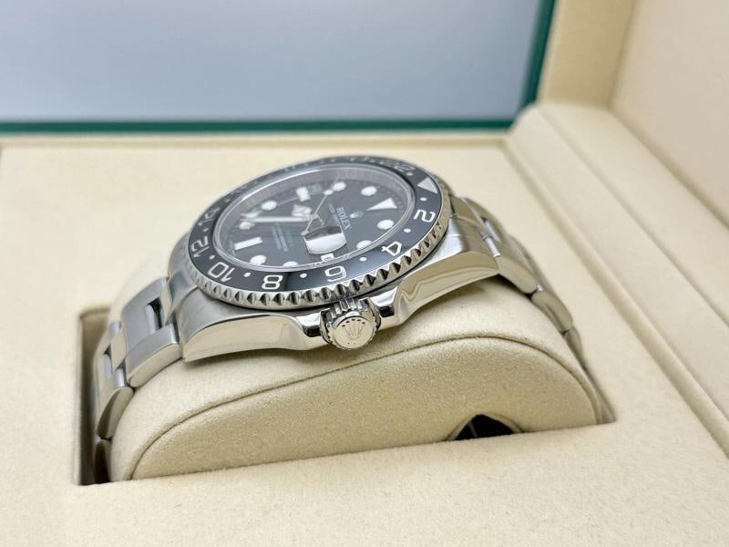 2010 Rolex GMT Master II 116710LN Black Ceramic Stainless Steel Box Paper - 4