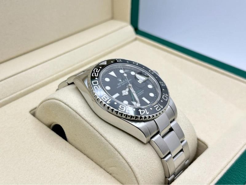2010 Rolex GMT Master II 116710LN Black Ceramic Stainless Steel Box Paper - 5