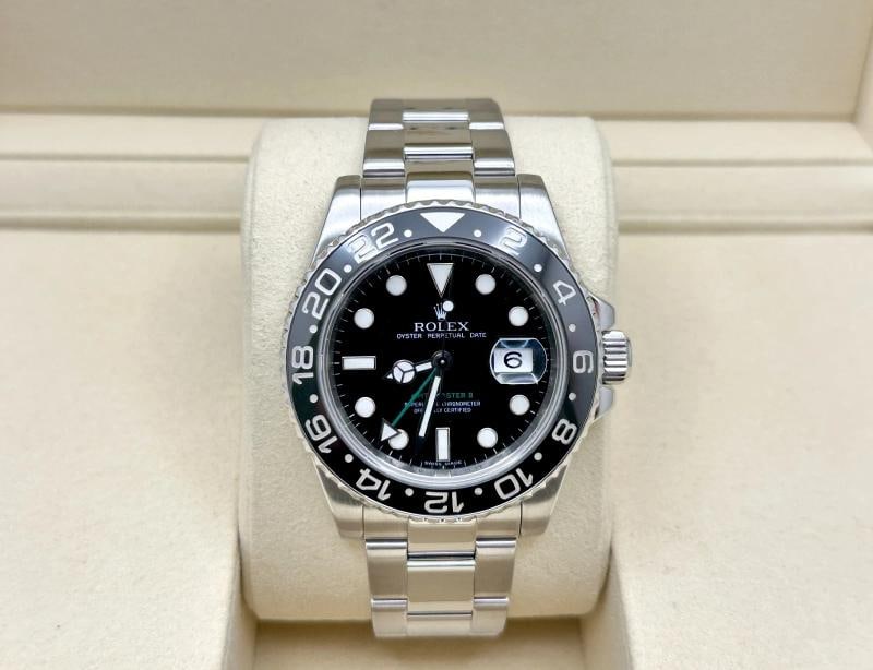 2010 Rolex GMT Master II 116710LN Black Ceramic Stainless Steel Box Paper - 7
