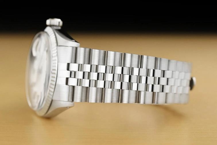 ROLEX MENS DATEJUST WHITE DIAL 18K GOLD STEEL WATCH w/ JUBILEE BRACELET - 5