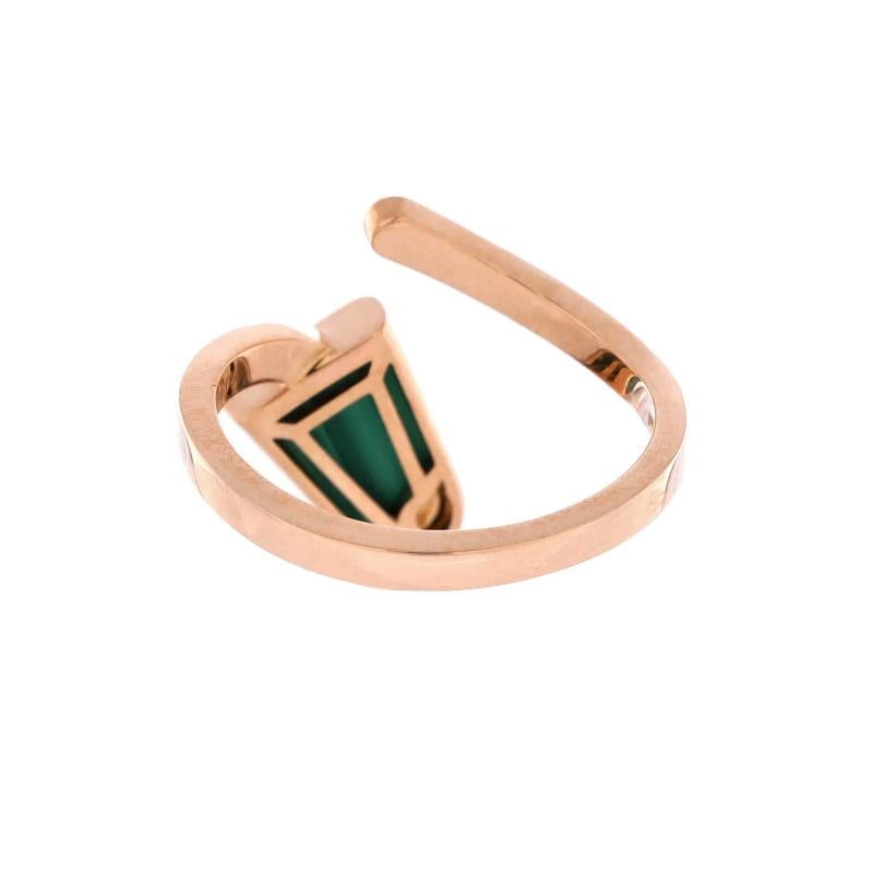 Bvlgari Gelati Ring 18K Rose Gold with Malachite and Diamonds - 3