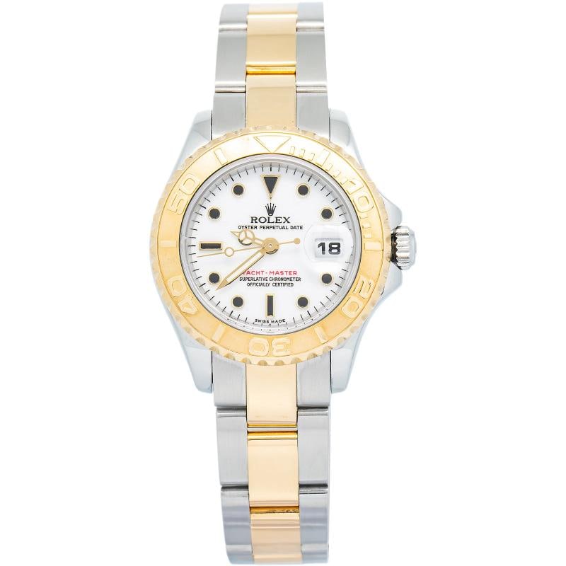 Rolex Yacht-Master 169623 Automatic 18k Two Tone Oyster White Dial Women's 29mm: Condition: Pre-owned - Good: This item has been gently used but is in good condition. It might have a few signs of wear, like light scratches or tarnishing.,Brand: Rolex,Type: Wristwatches,WARRANTY: 1