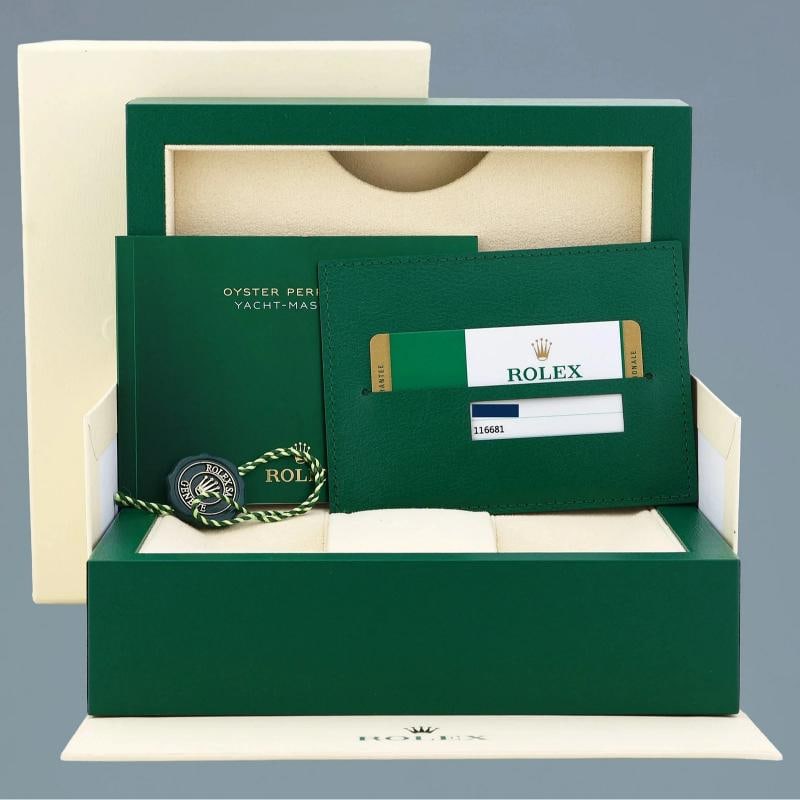 PAPERS MINT Rolex Yacht-Master II 116681 Steel Everose Gold Mercedes Hands Watch - 7