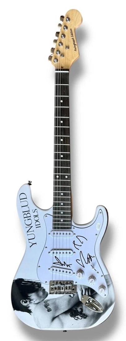 Yungblud Signed Guitar Custom Graphics JSA COA Idols Zombie Ghosts - 3