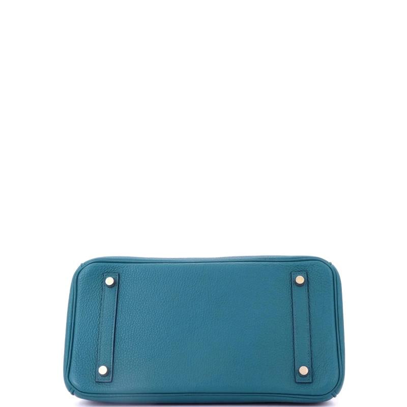 Hermes Birkin Handbag Blue Togo with Gold Hardware 30 - 5