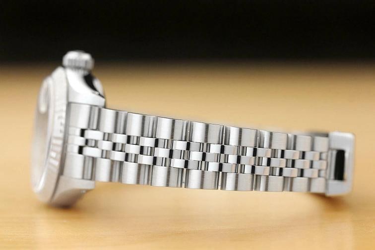 AUTHENTIC ROLEX LADIES DATEJUST SILVER DIAL 18K WHITE GOLD STAINLESS STEEL WATCH - 5