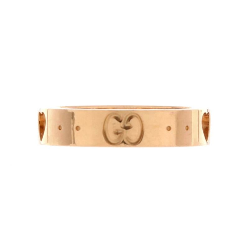 Gucci Icon Heart Band Ring 18K Rose Gold 4mm: Condition: Pre-owned - Good,Brand: Gucci,Main Stone: Unknown,Metal: 18K Rose Gold,Metal Purity: 18K,Ring Size: 5.25 - 50,Type: Ring,Color: Rose Gold,Style: 18K Rose Gold,Material: 18K Rose Gold