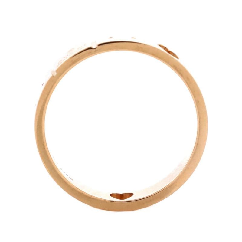Gucci Icon Heart Band Ring 18K Rose Gold 4mm - 2