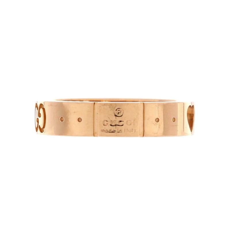 Gucci Icon Heart Band Ring 18K Rose Gold 4mm - 3