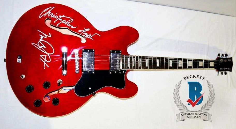 Michael J Fox Christopher Lloyd Back To The Future Signed Guitar Beckett (1 of 3)