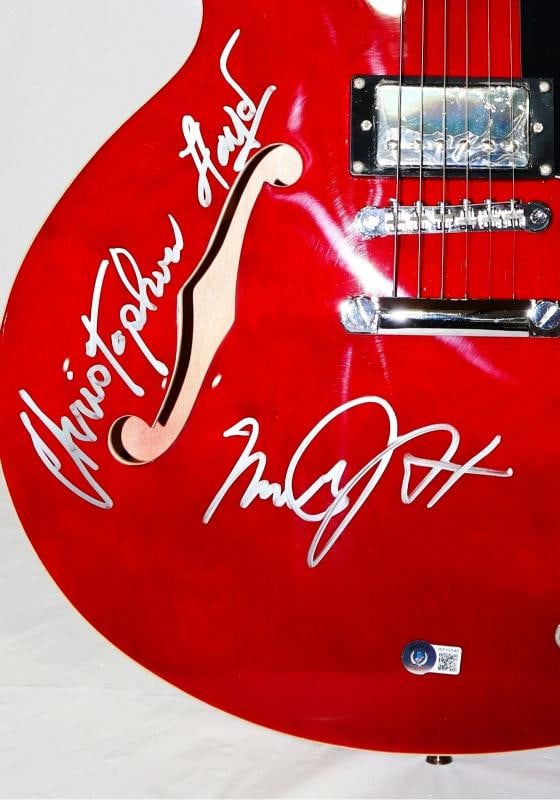 Michael J Fox Christopher Lloyd Back To The Future Signed Guitar Beckett - 3