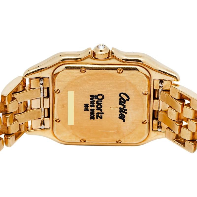 Cartier Panthere 8839 18k YG Factory Bezel Custom Pave Diamond Dial Quartz 27mm - 6