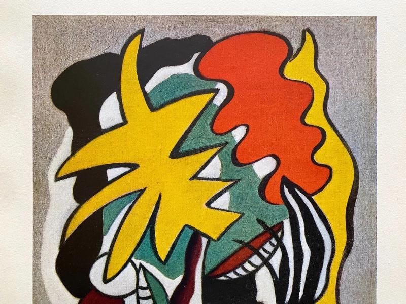 FERNAND LEGER RARE 1948 LMT ED FRENCH LITHOGRAPH PRINT COMPOSITION DOMINOS 1947 - 3
