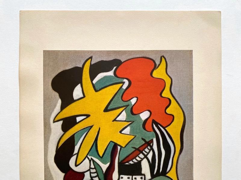 FERNAND LEGER RARE 1948 LMT ED FRENCH LITHOGRAPH PRINT COMPOSITION DOMINOS 1947 - 7